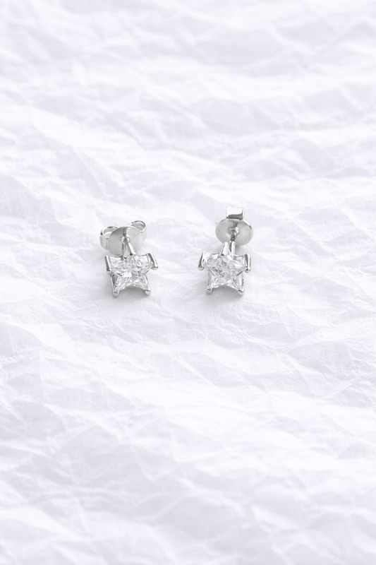 Topos Estrella de Plata con Brillo Sutil