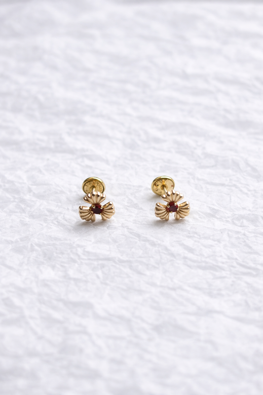 Topos Flor Dorada Rubí