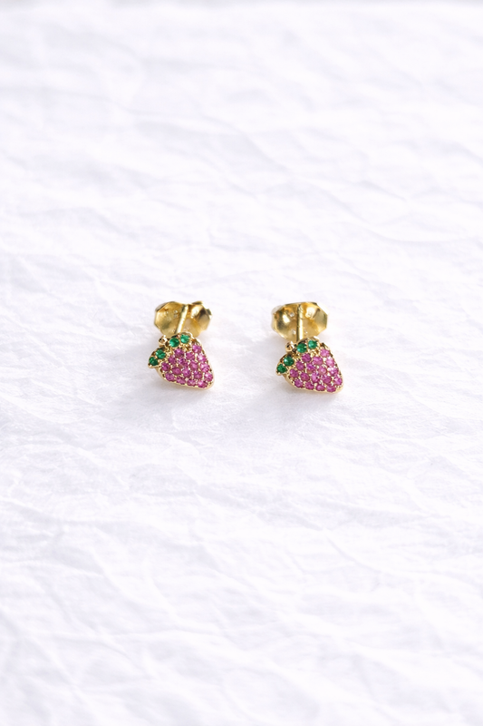 Topos Fresa con Circones Multicolor Laminados en Oro