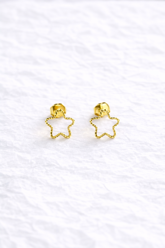 Topos Estrella Minimalista Laminados en Oro