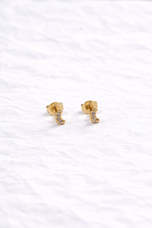 Topos Luna Minimalistas Laminados en Oro 18K