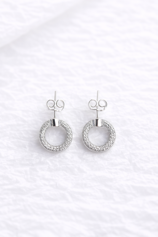 Topos Circulares Texturizados en Plata