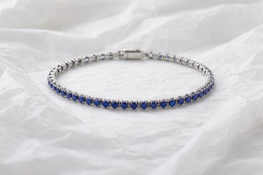 Pulsera en Plata 925 con Piedras Azules – Ideal para Regalo