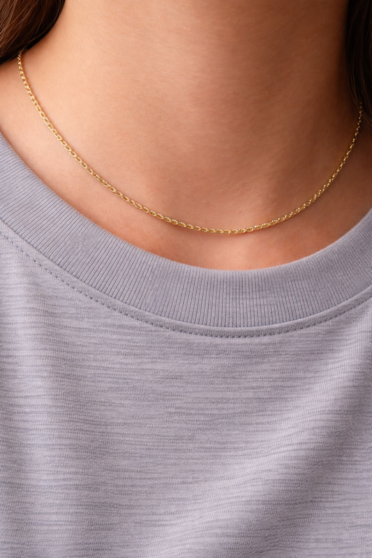 Cadena Tipo Lazo en Oro Laminado 18k – Elegancia Atemporal